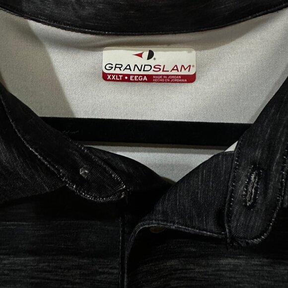 Grand Slam Blue/Black/Charcoal Golf Polo | 2XL Tall - Picture 3 of 3